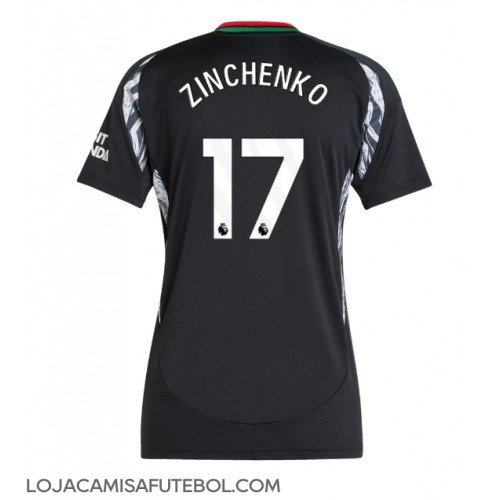 Camisa de Futebol Arsenal Oleksandr Zinchenko #17 Equipamento Secundário Mulheres 2024-25 Manga Curta